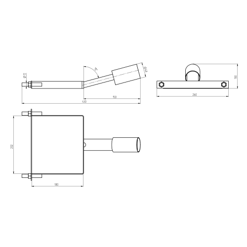  Кронштейн SPP-AC6-0-150-048 на столб 430х260х130 d 48мм (10/200) ЭРА Б0047652 фото в каталоге от BTSprom.by