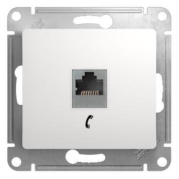 розетка телефонная 1-м сп glossa rj11 механизм бел. se gsl000181t от BTSprom.by