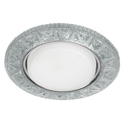  Светильник точечный DK LD22 SL/WH GX53 декор со светодиод. подсветкой прозр. ЭРА Б0029625 фото в каталоге от BTSprom.by