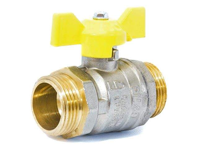 кран шаровый 1/2" нар.-нар. бабочка (газ) pn40, ld от BTSprom.by