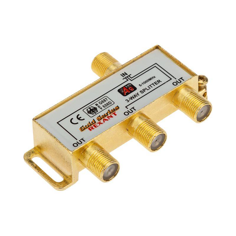 делитель тв "краб" x3+4шт f "box" 5-1000 мгц "gold" rexant 05-6102-1 от BTSprom.by