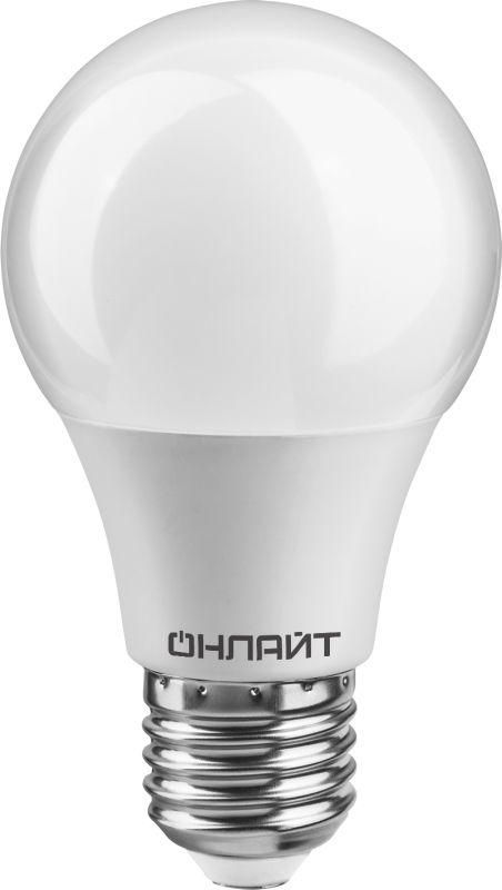 лампа светодиодная 71 650 oll-a60-10-230-4k-e27 10вт грушевидная 4000к нейтр. бел. e27 820лм 220-240в онлайт 71650 от BTSprom.by