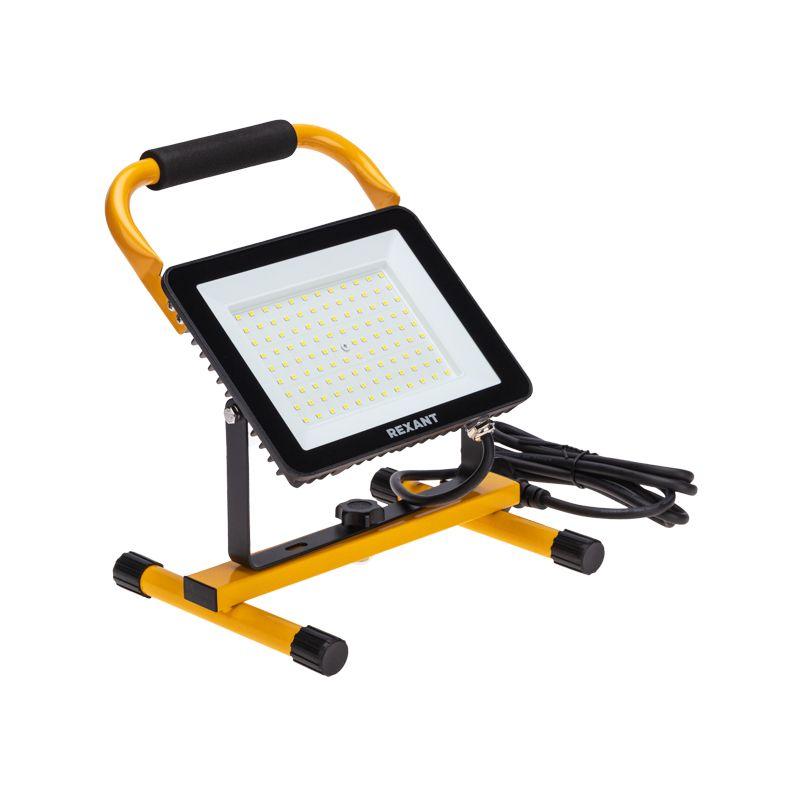 Прожектор-переноска СДО-EXPERT 100Вт 8000Лм 6500К со шнуром 2м евровилка Rexant 605-038 фото в каталоге от BTSprom.by
