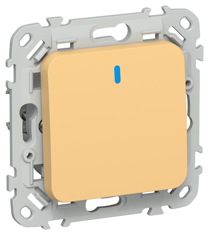 выключатель кнопочный 1-кл. сп flite вс11-2-1-флз 10а с индикацией механизм золотарник iek fi-v14-1-10-1-k90 от BTSprom.by