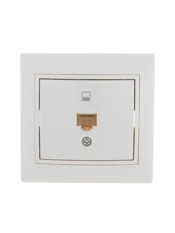 розетка компьютерная 1-м сп mira rj45 бел./бел. lezard 701-0202-139 от BTSprom.by