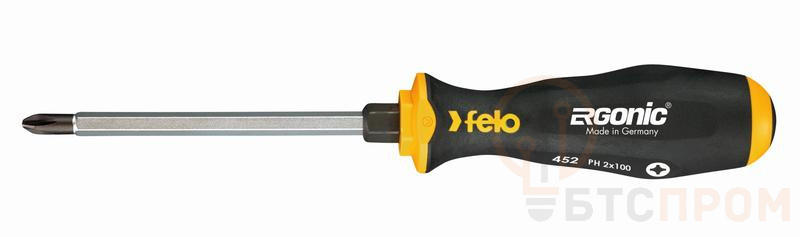 Отвертка Ergonic крестовая ударная PH 2х100 Felo 45220340 фото в каталоге от BTSprom.by  Отвертка Ergonic крестовая ударная PH 2х100 Felo 45220340 фото в каталоге от BTSprom.by