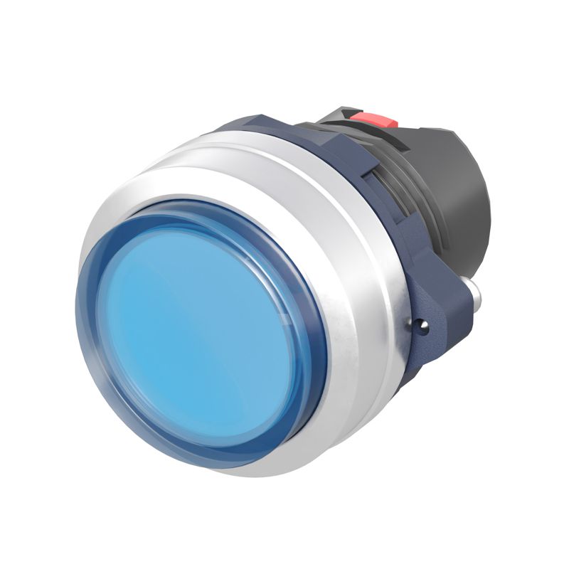 головка кнопки выпуклая прозрачная без фиксации алюм. син. dkc m22p-cmlba от BTSprom.by