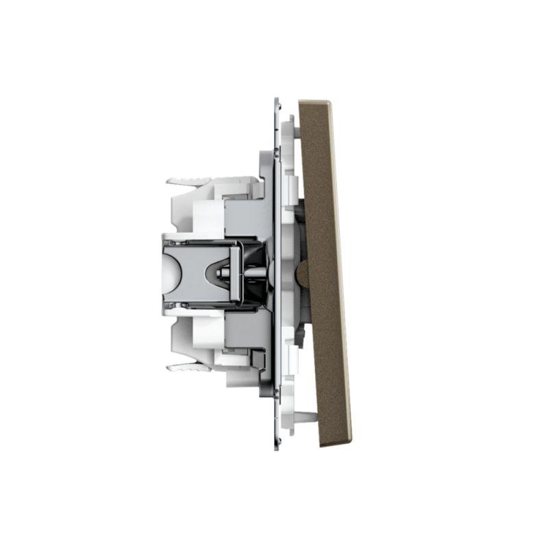  Переключатель 2-кл. ArtGallery 10AX быстрозажим. клем. механизм мокко SE GAL000665S фото в каталоге от BTSprom.by