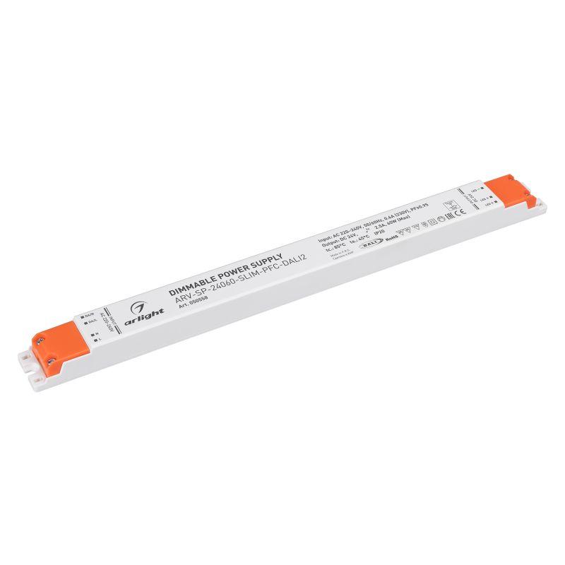 блок питания arv-sp-24060-slim-pfc-dali2 (24в 2.5а 60вт) ip20 пластик arlight 050558 от BTSprom.by