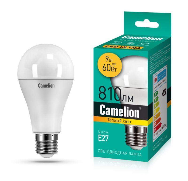 лампа светодиодная ledrb/9-a60/830/e27 9вт 220в led-m a60 3000к e27 camelion 15065 от BTSprom.by