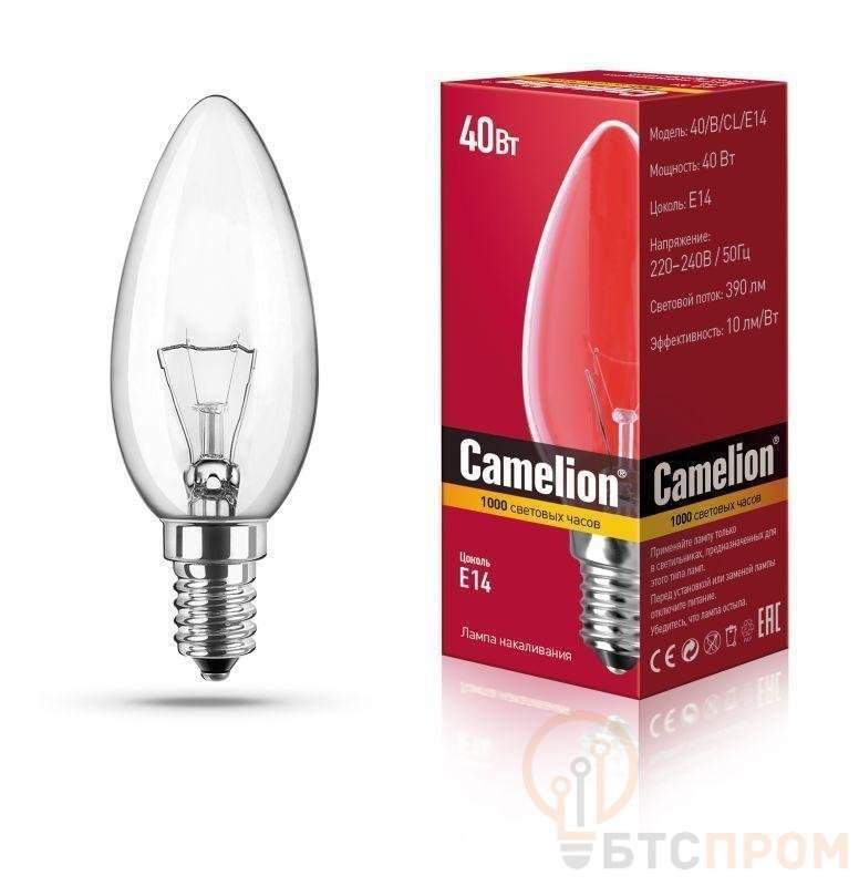 лампа накаливания mic b cl 40вт e14 camelion 8968 от BTSprom.by