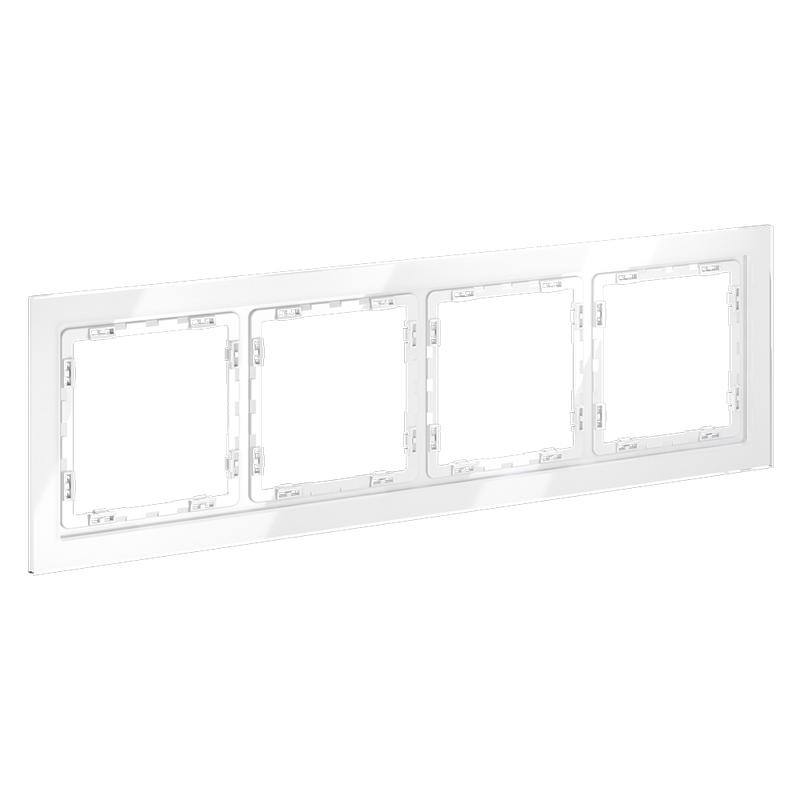  Рамка 4-м S70 стеклян. бел. Voltum VLS110401 фото в каталоге от BTSprom.by