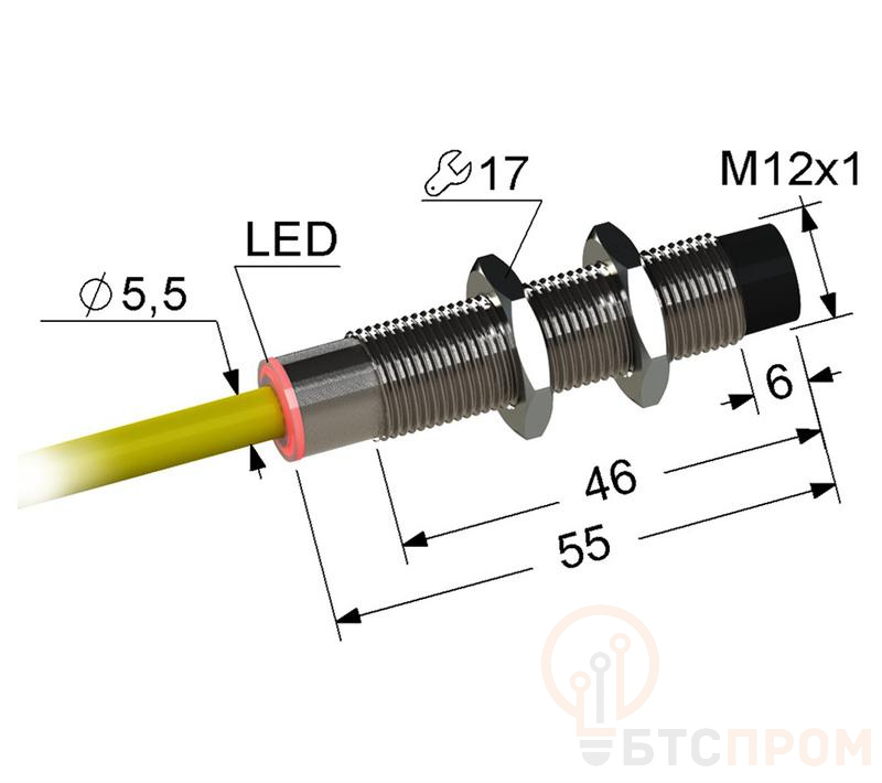 Выключатель бесконтактный PS2-12M55-8N11-K МЕГА-К A8010-T71184284 фото в каталоге от BTSprom.by  Выключатель бесконтактный PS2-12M55-8N11-K МЕГА-К A8010-T71184284 фото в каталоге от BTSprom.by
