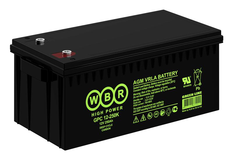  Аккумулятор тяговый 12В 250А.ч WBR GPC12-250K WBR фото в каталоге от BTSprom.by