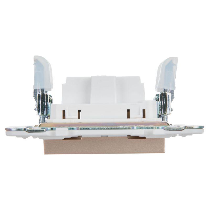  Розетка SKANDY 10А без заземл. без защ. шторок SK-R02Sa песочн. IEK SK-R10-10-K98 фото в каталоге от BTSprom.by