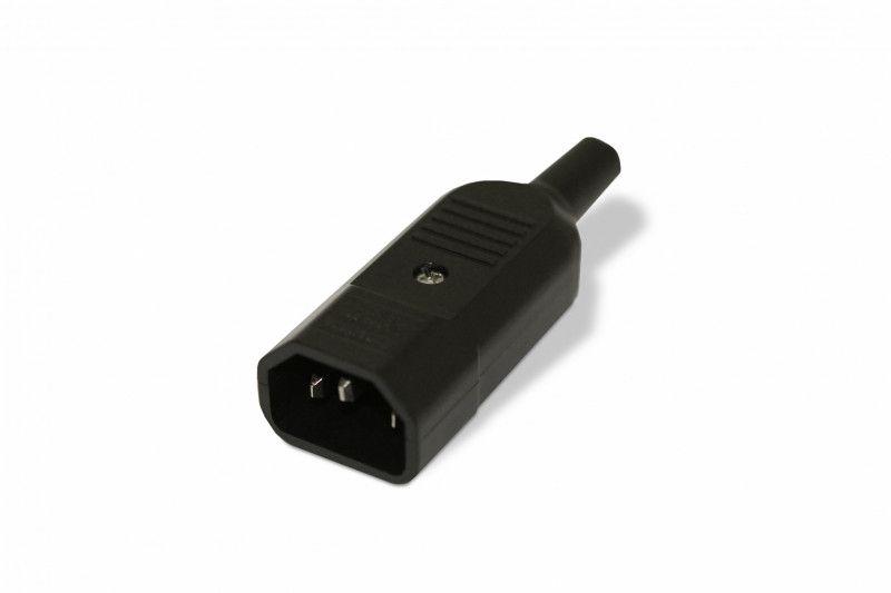 разъем con-iec320c14 iec 60320 c14 220в 10а на кабель (плоские выступающие штыревые контакты в пласт. обрамлении) hyperline 47998 от BTSprom.by
