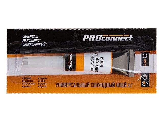 клей универсальный секундный 3г (уп.12шт) на мульти-карте proconnect 61-0900 от BTSprom.by