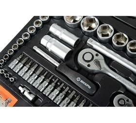  Набор инструментов АВТО 1/2дюйм 1/4дюйм CrV в кейсе 82 предмета Вихрь 73/6/7/6 фото в каталоге от BTSprom.by