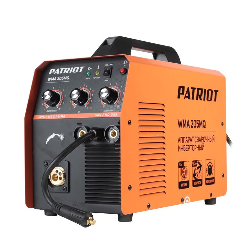 полуавтомат сварочный инверторный wma 205mq mig/mag/mma patriot 605302155 от BTSprom.by