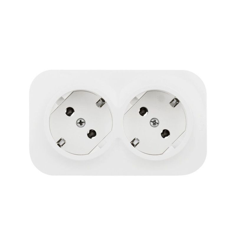 Розетка 2-м ОП Quteo 16А IP20 250В 2х2P+E с заземл. защ. шторки бел. IEK 782237 фото в каталоге от BTSprom.by