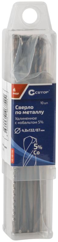  Сверло по металлу удлиненное Profi с кобальтом 5% 4.8х132мм (уп.10шт) Cutop 48-48-132 фото в каталоге от BTSprom.by