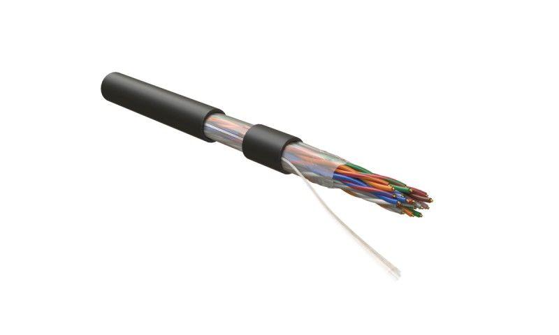 кабель витая пара неэкранир. u/utp кат.5 10 пар 24 awg ож solid внешн. pe -40град.c- +60град.c uutp10w-c5-s24-out-pe-bk черн. hyperline 445186 от BTSprom.by