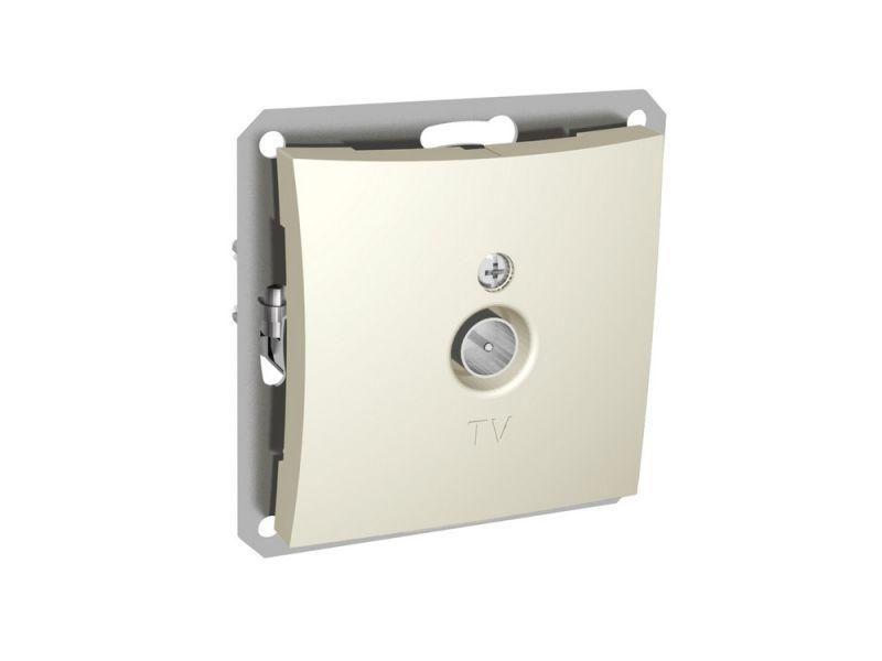  Розетка телевизионная TV 1-м СП Дуэт 0.7дБ коннектор механизм беж. SchE WDE000291 фото в каталоге от BTSprom.by