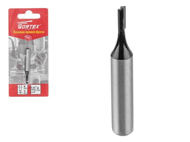 фреза пазовая прямая 3х8 мм wortex mcaa030818 от BTSprom.by