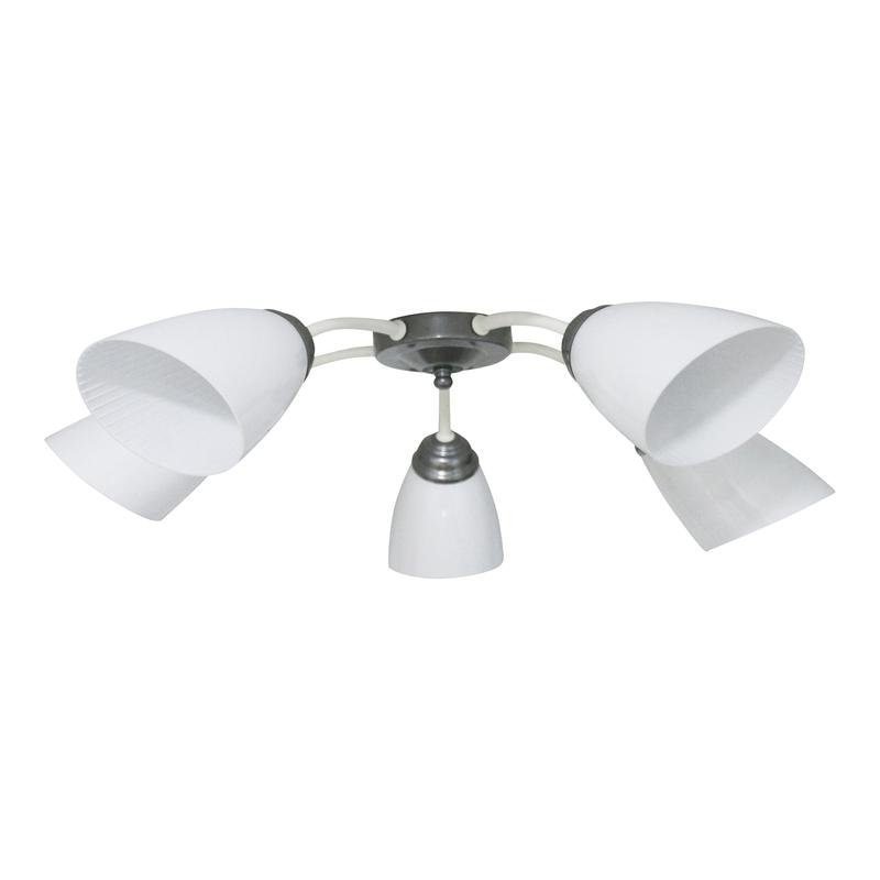 светильник "китти" 151 (плафон п0475) нпб 01-5х60-134 е27 иу бел. хром элетех 1005404449 от BTSprom.by