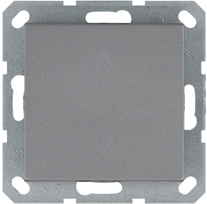 выключатель для жалюзи 1-кл. 10а ip20 механизм алюм. jasmart g3018s от BTSprom.by