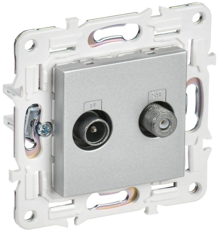 розетка двойная tv+sat skandy sk-a13s серебр. iek sk-af20-o-k23 от BTSprom.by