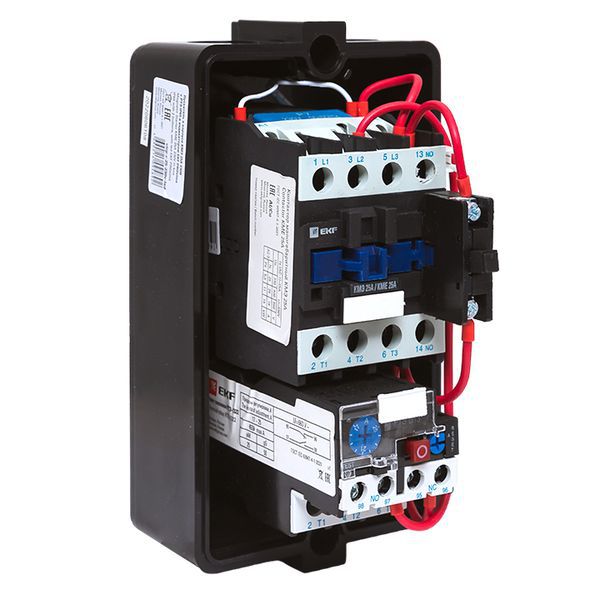  Пускатель магнитный КМЭ 25А 230В с РТЭ и индикатором PROxima в корп. IP65 EKF ctrp-r-25-230v-led фото в каталоге от BTSprom.by