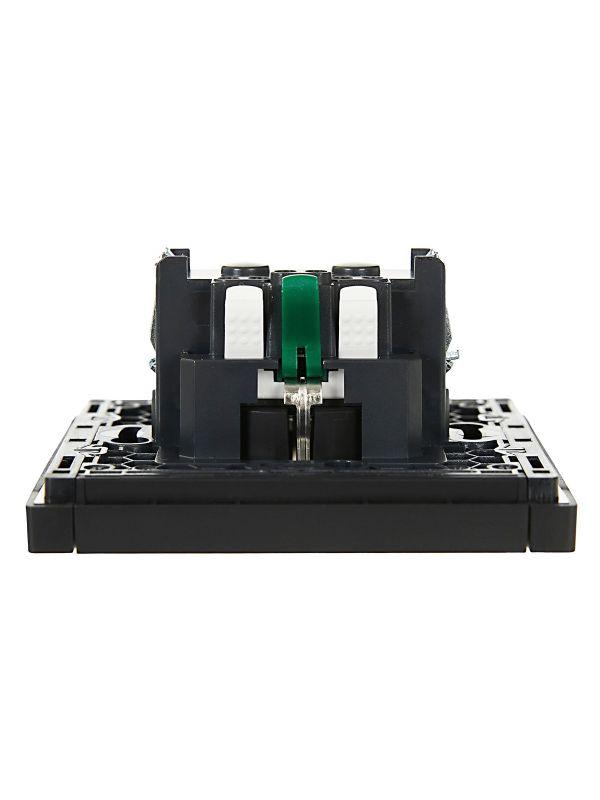  Розетка СП FORTE&PIANO FP113 16А с заземл. защ. шторки безвинт. крепл. черн. IEK FP-R14-16-1-K02 фото в каталоге от BTSprom.by