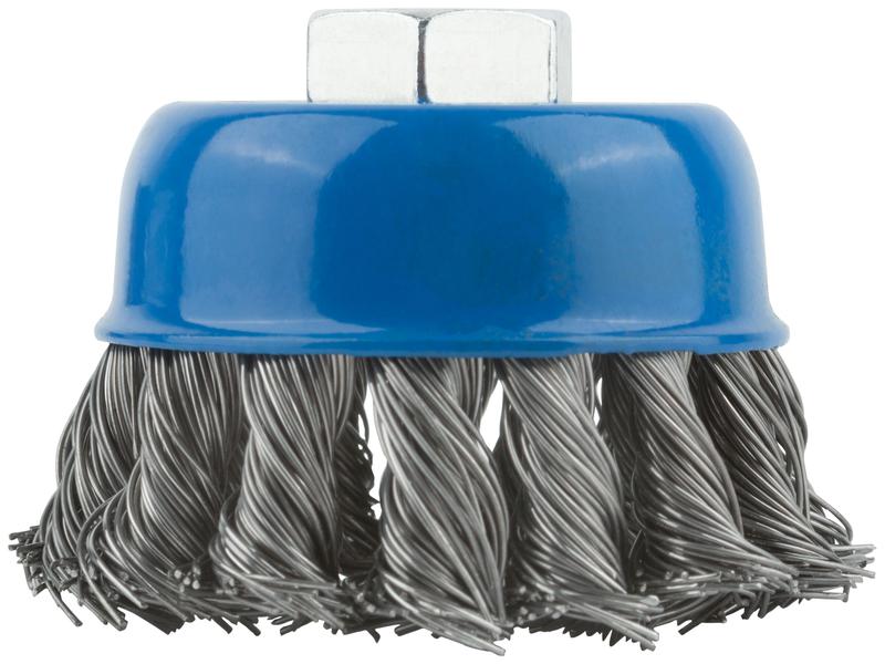  Корщетка тип "чашка" гайка М14 стальная витая проволока 65мм MOS 38951М фото в каталоге от BTSprom.by