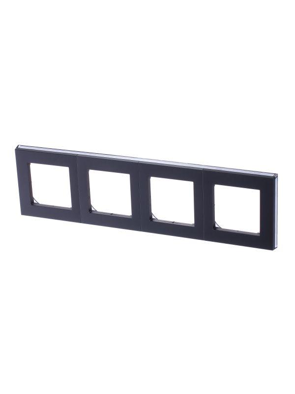 рамка levit 4п сталь/дым. черн. abb 2chh015040a6069 от BTSprom.by