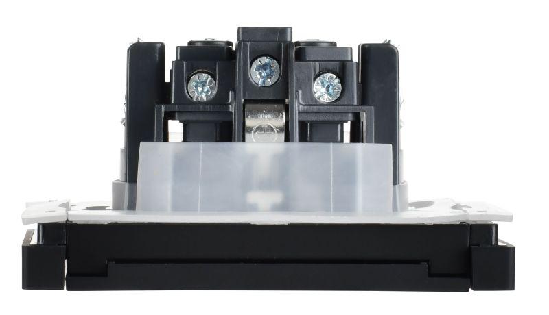  Розетка СП FORTE&PIANO 16А IP44 FP121 с заземл. защ. шторки с крышкой винт. крепл. черн. IEK FP-R16-16-44-K02 фото в каталоге от BTSprom.by