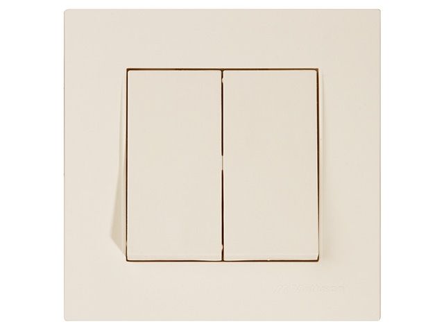 выключатель 2-клав. (скрытый, пруж. зажим) кремовый, rita, mutlusan (10 a, 250 v, ip 20) 2220 402 0102 от BTSprom.by