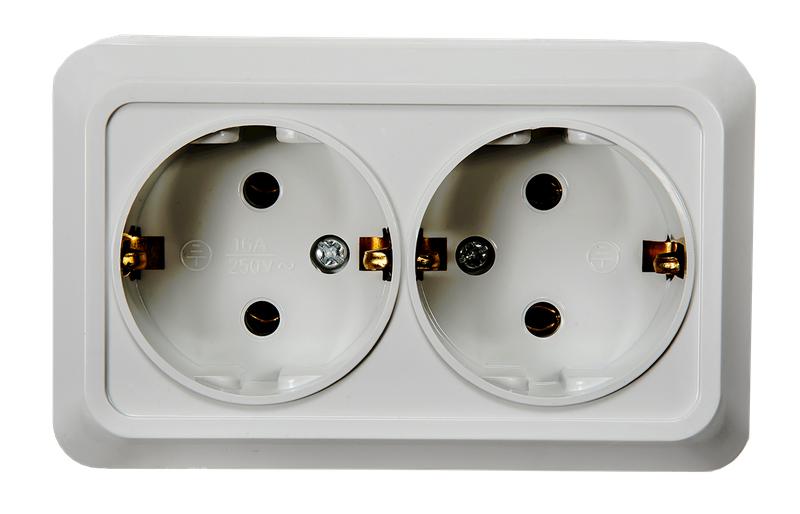розетка 2-м bolleto с заземл. накл. 7128 бел. asd / in home 4680005959839 от BTSprom.by