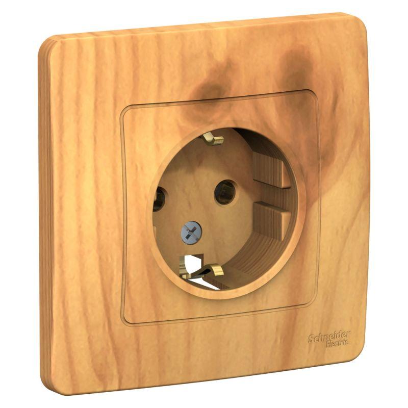 розетка 1-м сп blanca 16а ip20 250в с заземл. без защ. шторок ясень se blnrs001015 от BTSprom.by