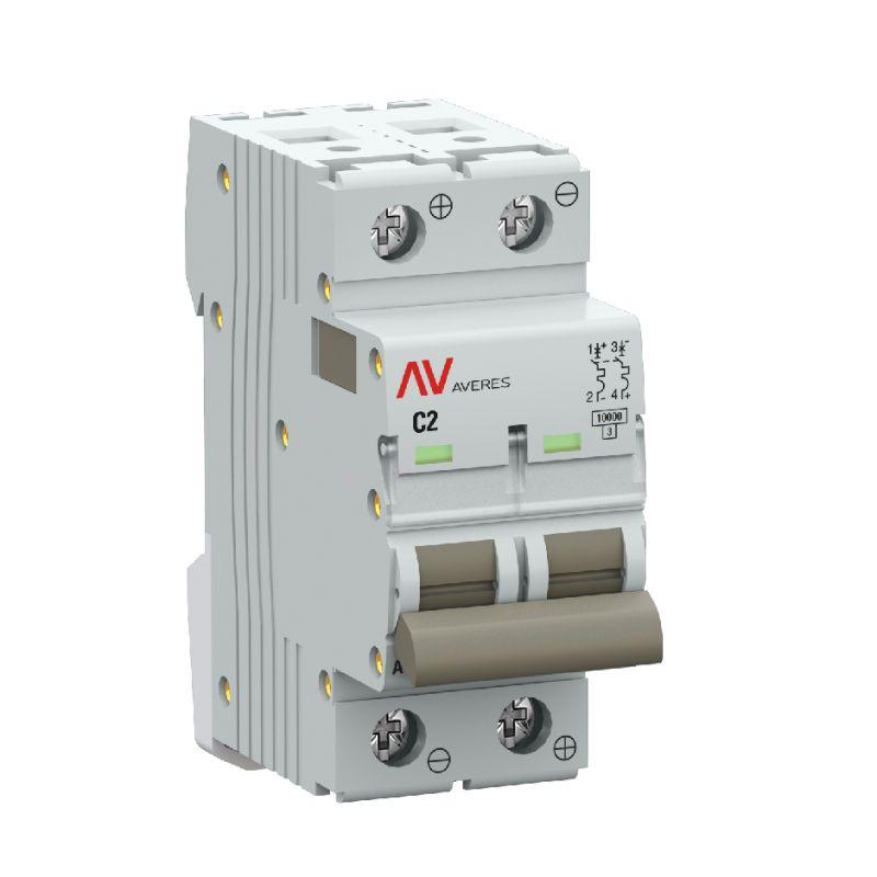 выключатель автоматический 2п c 2а 10ка av-10 dc averes ekf mcb10-dc-2-02c-av от BTSprom.by