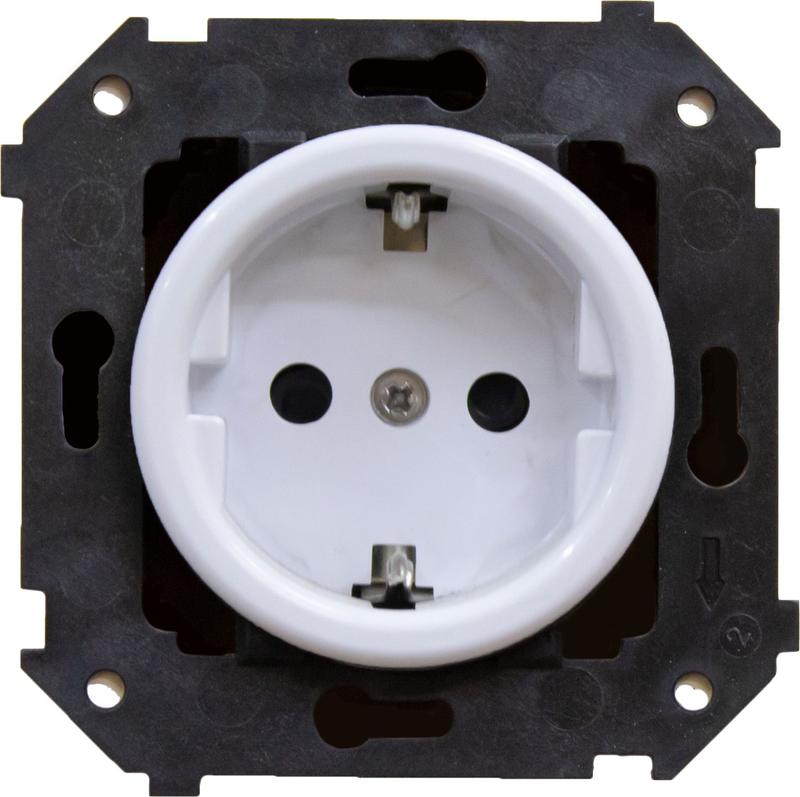 розетка 1-м сп шедель 16а ретро с заземл. abs-пластик механизм бел. bironi b3-101-21 от BTSprom.by