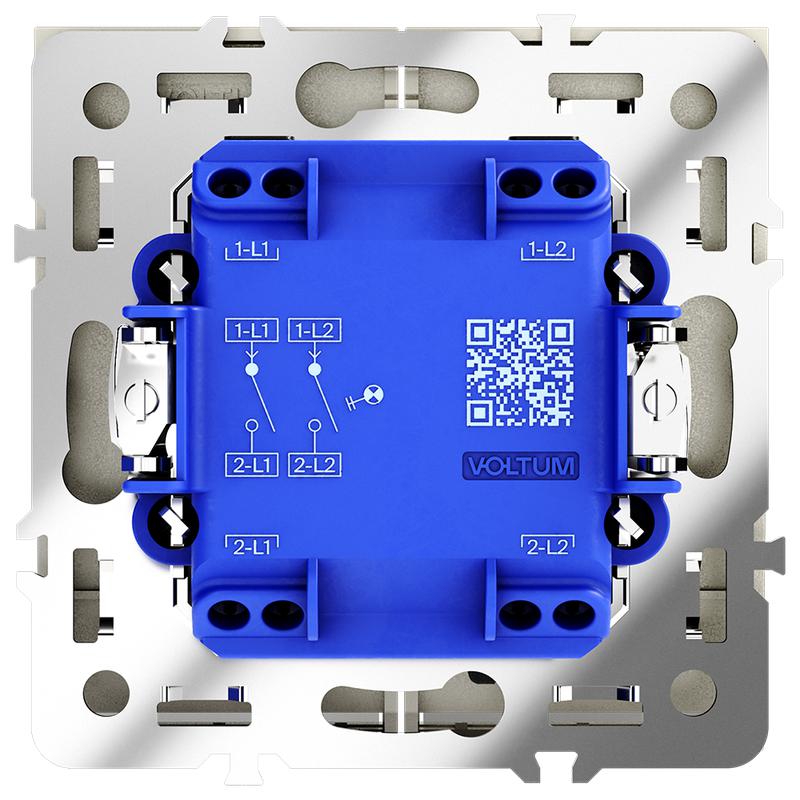  Выключатель 2-кл. СП S70 10А с подсветкой механизм шелк Voltum VLS020204 фото в каталоге от BTSprom.by