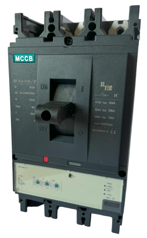  Выключатель автоматический MCCB BA-EL6-630L/3P 630А (электронный Micrologic 2.3 ICU:50KA) ELTEC 1223630 фото в каталоге от BTSprom.by