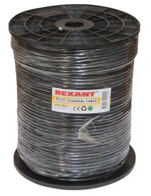 кабель rg-6u (64%) 75ом outdoor ч (уп.305м) rexant 01-2204 от BTSprom.by
