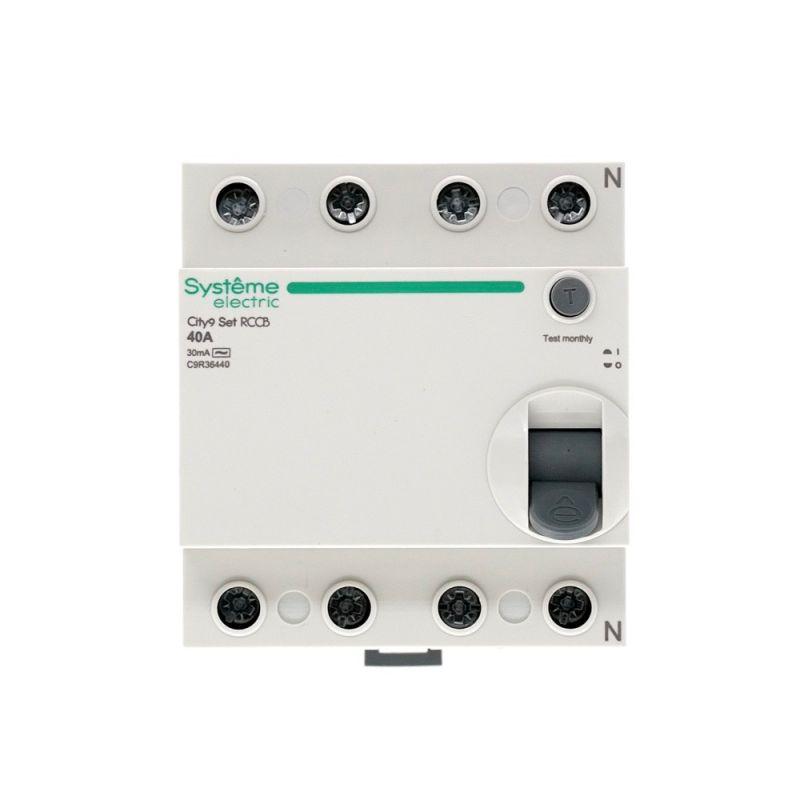  Выключатель дифференциального тока (УЗО) 4п 40А 30мА тип AC City9 Set 400В SE C9R36440 фото в каталоге от BTSprom.by