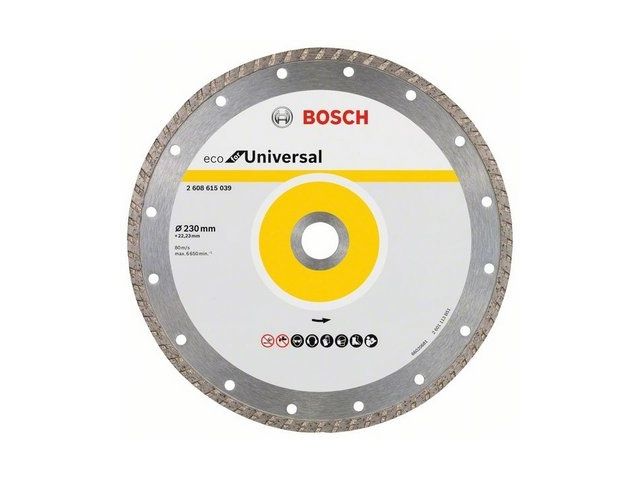 алмазный круг 230х22 мм универс. turbo eco universal bosch (сухая резка) 2608615048 от BTSprom.by