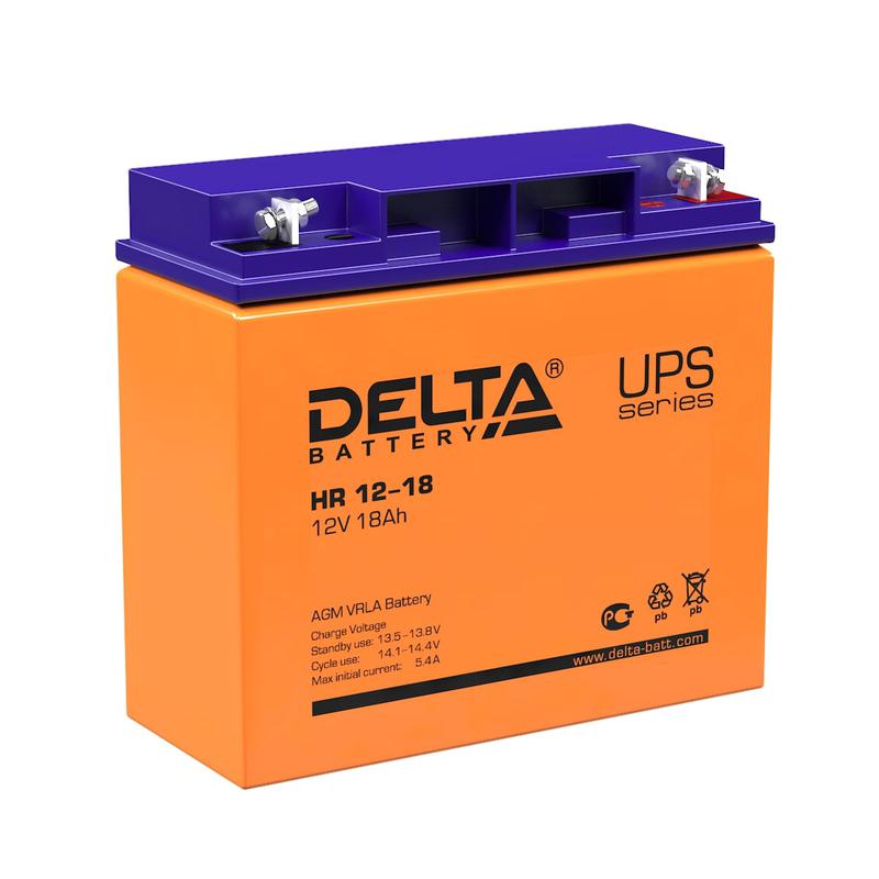 аккумулятор ups 12в 18а.ч hr 12-18 delta 4614010180005 от BTSprom.by