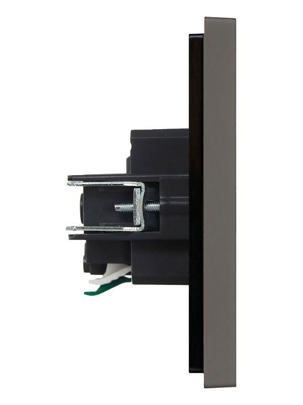  Розетка СП FORTE&PIANO FP313 16А с заземл. защ. шторки безвинт. крепл. сер. IEK FP-R14-16-1-K03 фото в каталоге от BTSprom.by