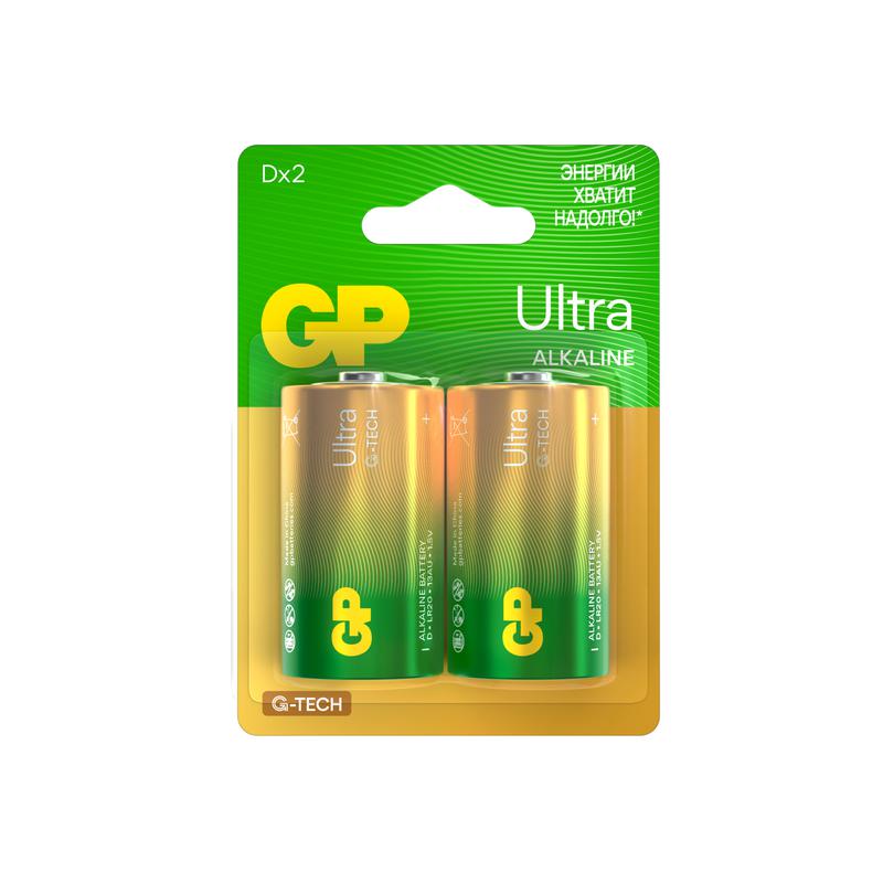 элемент питания алкалиновый d/lr20 1.5в ultra alkaline g-tech (блист.2шт) gp 1235 от BTSprom.by