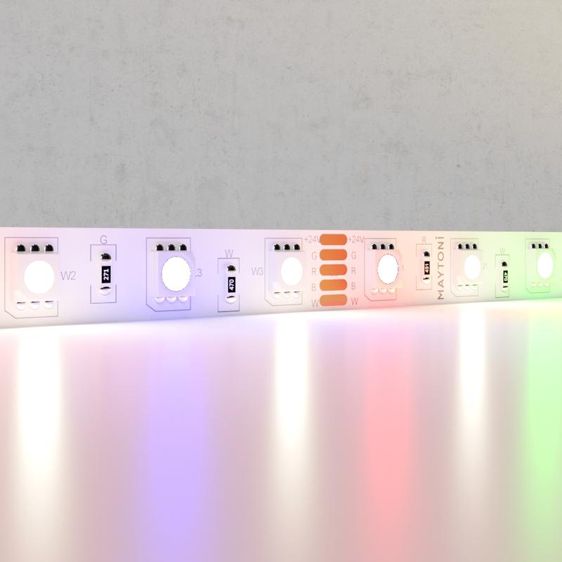 лента светодиодная 24в 5050 14.4вт/м rgb+w 4000к ip20 (уп.5м) maytoni 10177 от BTSprom.by